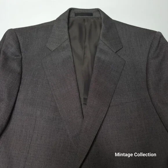 VINTAGE BURBERRYS TAILORED IN JAPAN 100% WOOL GRAY COAT 94-84165AB4 JP / 40T US